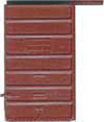 Kadee 2211 HO Scale Replacement Doors High Tackboard -- 6' 7-Panel Superior Doors (Box Car Red)