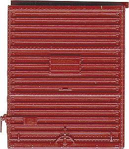 Kadee 2215 HO Scale Replacement Doors High Tackboard -- 8' Camel Youngstown Doors (Red Oxide)