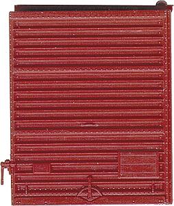 Kadee 2220 HO Scale Replacement Doors Low Tackboard -- 8' Camel Youngstown Doors (Red Oxide)