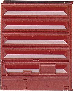 Kadee 2225 HO Scale Replacement Doors Low Tackboard -- 8' Pullman-Standard Doors (Red Oxide)