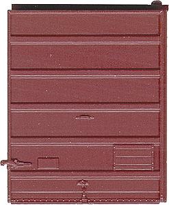 Kadee 2231 HO Scale Replacement Doors Low Tackboard -- 8' 6-Panel Superior Doors (Box Car Red)