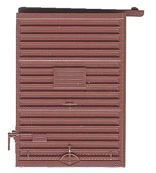 Kadee 2234 HO Scale 7' Youngstown Boxcar Door w/High Tack Board pkg(2) -- Red Oxide