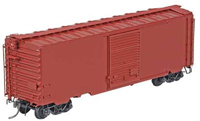 Kadee 5199 HO Scale Undecorated 40' PS-1 Boxcar Post-1954 w/8' Low Tack Doors; Standard Couplers -- Red Oxide