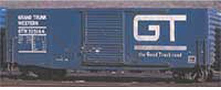 Kadee 6405 HO Scale Pullman-Standard PS-1 50' Boxcar w/10' Door - Ready to Run -- Grand Trunk Western #309144 (1989 Repaint; blue, Large GT Logo)