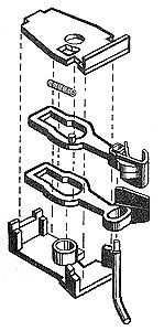 Kadee 714 HOn3 Scale #714 Plastic Knuckle Coupler -- Black - 2 Pair