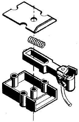 Kadee 820 I Scale #1 Scale Coupler -- Body Mount w/Standard Draft Gear Box