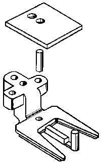 Kadee 882 I Scale Flex-Bracket -- For #820 Draft Gear Box, Couplers Not Included