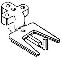 Kadee 883 G Scale Flex-Bracket -- For #830 Gear Box, Couplers Not Included