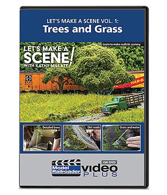 Kalmbach Publishing 15352 All Scale Let's Make a Scene - Model Railroader Video Plus DVD -- Volume 4: Trees and Grass, 1 hour 15 minutes