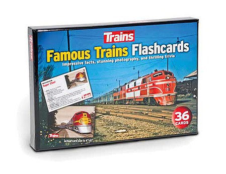 Kalmbach Publishing 83010 All Scale Famous Trains Flashcards -- 36 Cards