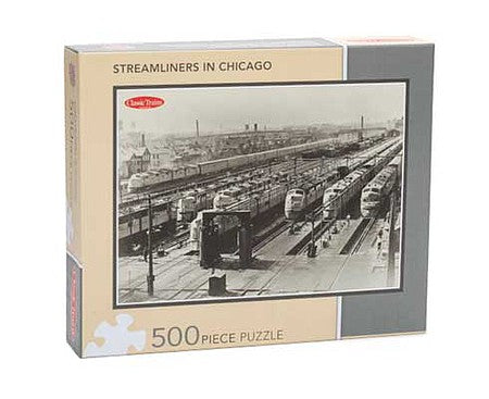 Kalmbach Publishing 88000 All Scale Streamliners in Chicago Puzzle -- 500 Pieces, 15 x 21" 38.1 x 53.3cm