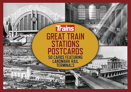Kalmbach Publishing 88018 All Scale Great Train Stations Postcards -- pkg(50)