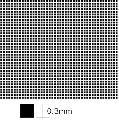 Ka Models KA2 Square Pattern Mesh B 0.3mm x 0.3mm (Photo-Etch)