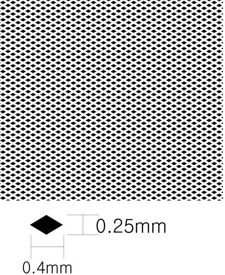 Ka Models KA3 Diamond Pattern Mesh A 0.4mm x 0.7mm (Photo-Etch)