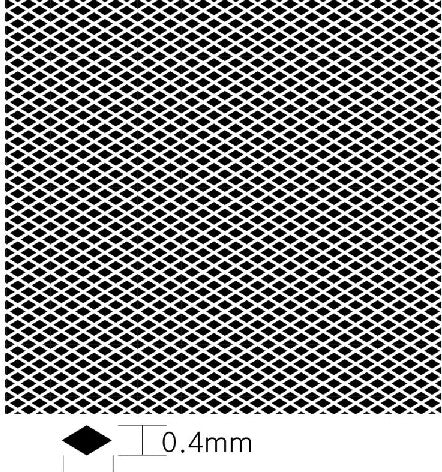 Ka Models KA4 Diamond Pattern Mesh B 0.25mm x 0.4mm (Photo-Etch)