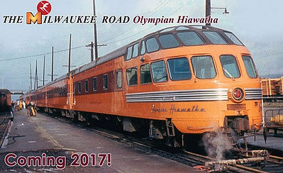 Kato 106082 N Scale Olympian Hiawatha 9-Car Passenger Set - Post-1952 Version - Ready to Run -- Milwaukee Road (orange, maroon)