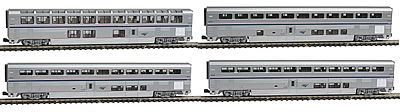 Kato 1063516 N Scale Amtrak Superliner 4-Car Set Phase IVb - Ready to Run -- Set B