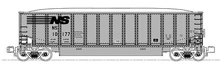 Kato 1064630 N Scale BethGon Coalporter with Load 8-Pack - Ready to Run -- Norfolk Southern (silver, black)