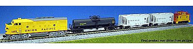 Kato 1066272 N Scale Diesel Freight Train-Only Set - Standard DC -- Union Pacific (Armour Yellow, gray)
