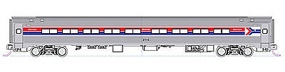 Kato 1068012 N Scale Amfleet I Coach 2-Pack - Ready to Run -- Amtrak Set A #21226, 21234 (Phase I, Wide red, blue Stripes)
