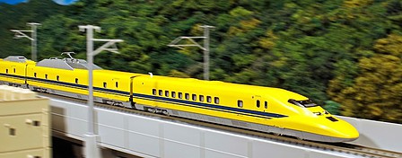 Kato 10896 N Scale Type 923-3000 "Doctor Yellow" 3-Car Electric - Standard DC -- Japanese National Railway (yellow, blue)