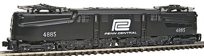 Kato 1372023 N Scale GG1 Electric - Standard DC -- Penn Central #4885 (black, Large Logo)