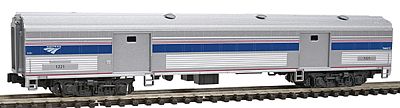 Kato 1560953 N Scale Streamlined Baggage - Ready to Run -- Amtrak #1221 (Phase VI)