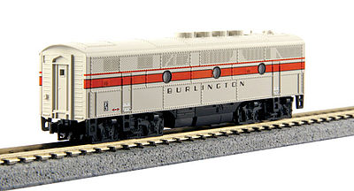 Kato 1761315 N Scale EMD F3B - Standard DC -- Chicago, Burlington & Quincy (Freight Scheme; gray, red, black)