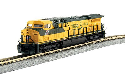 Kato 1767035 N Scale GE AC4400CW - Standard DC -- Chicago & North Western #8804 (yellow, green)