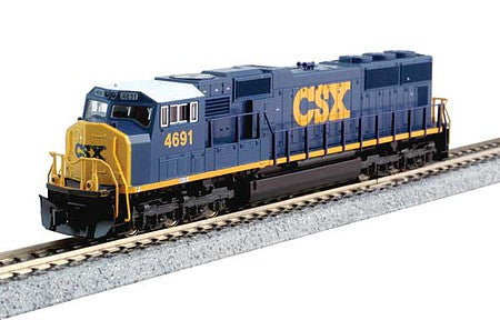 Kato 1767609 N Scale EMD SD70M with Standard Flat Radiators - Standard DC -- CSX Transportation #4691 (blue, yellow, white)