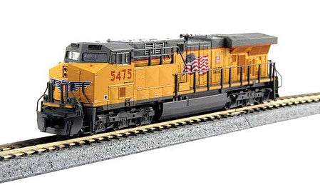 Kato 1768933 N Scale GE ES44AC GEVO - Standard DC -- Union Pacific 5467 (Armour Yellow, gray)