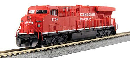 Kato 1768934 N Scale GE ES44AC GEVO - Standard DC -- Canadian Pacific 8700 (red, white)