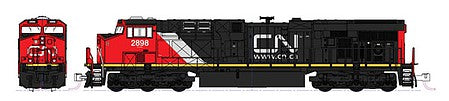Kato 1768938 N Scale GE ES44AC GEVO - Standard DC -- Canadian National 2898 (black, red, white, Website Logo)