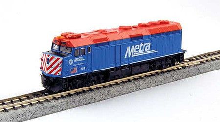 Kato 1769104 N Scale EMD F40PH Commuter Version - Standard DC -- Metra Chicago #142 "Ravinia" (blue, red, white)