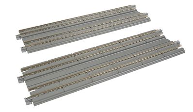 Kato 20014 N Scale Straight Double Concrete Slab Track - Unitrack -- 7-5/16" 18.6cm pkg(2)