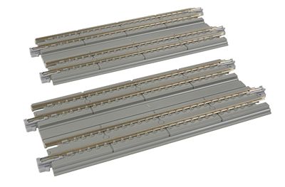 Kato 20025 N Scale Straight Double Concrete Slab Track - Unitrack -- 4-7/8" 12.4cm pkg(2)