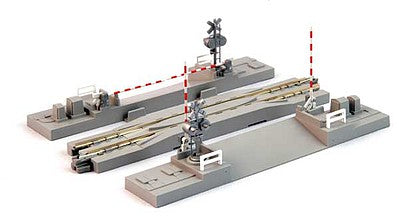 Kato 200271 N Scale Crossing Gate and Rerailing Track - Unitrack -- 4-7/8" 124mm Track Section