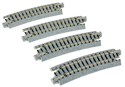 Kato 20121 N Scale Curved Roadbed Track Section - Unitrack -- 15-Degree, 12-3/8" 315mm Radius pkg(4)