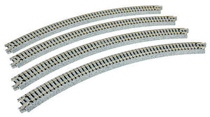 Kato 20132 N Scale Curved Roadbed Track Section - Unitrack -- 45-Degree, 13-3/4" 348mm Radius pkg(4)