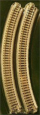 Kato 20150 N Scale Curved Roadbed Track Section - Unitrack -- 15 Degree, 28-1/4" 718mm Radius