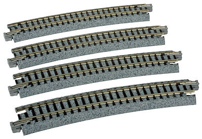 Kato 20160 N Scale Curved Roadbed Track Section - Unitrack -- 15-Degree, 19" 481mm Radius pkg(4)