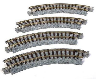 Kato 20176 N Scale Compact Curve - Unitrack -- Radius: 4-5/8" 11.7cm pkg(4)