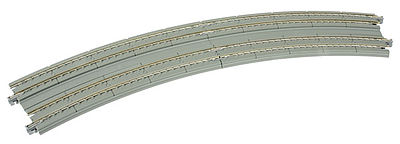 Kato 20188 N Scale Curved Double Concrete Slab Superelevated Track - Unitrack -- 16-3/8 & 15" 414 & 381mm Radius 22.5-Degree Sections pkg(2)