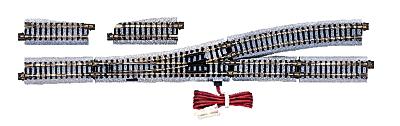 Kato 20220 N Scale #4 Electric (Remote) Turnout - Unitrack -- Left Hand