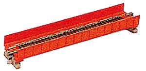 Kato 20450 N Scale Single-Plate Girder Bridge - 7-5/16" 186mm -- Red