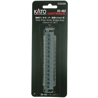 Kato 20462 N Scale Deck Girder Bridge -- 4-31/32" 124mm Long (gray)