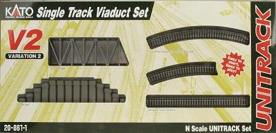 Kato 208611 N Scale Unitrack V2 Set -- Single-Track Viaduct Track Set