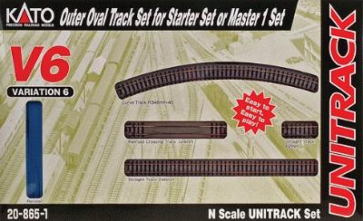 Kato 208651 N Scale Unitrack V6 Set -- Outer Oval For M1 Starter Set