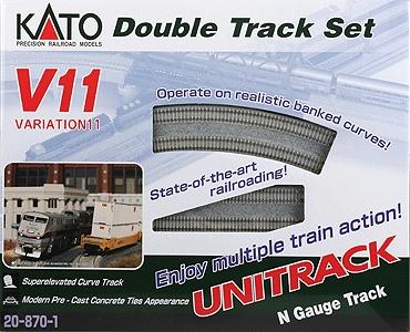 Kato 208701 N Scale Unitrack V11 Set -- Double-Track Set