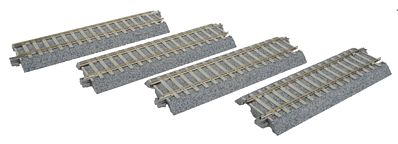 Kato 2141 HO Scale Straight Track w/Concrete Ties - Unitrack -- 4-7/8" 123mm pkg(4)